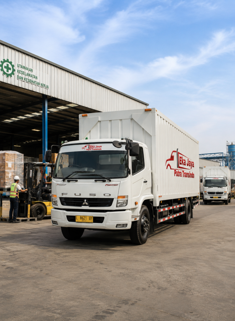 Jasa trucking terpercaya untuk pengiriman barang industri dan komersial bersama Eka Jaya Putra Transindo